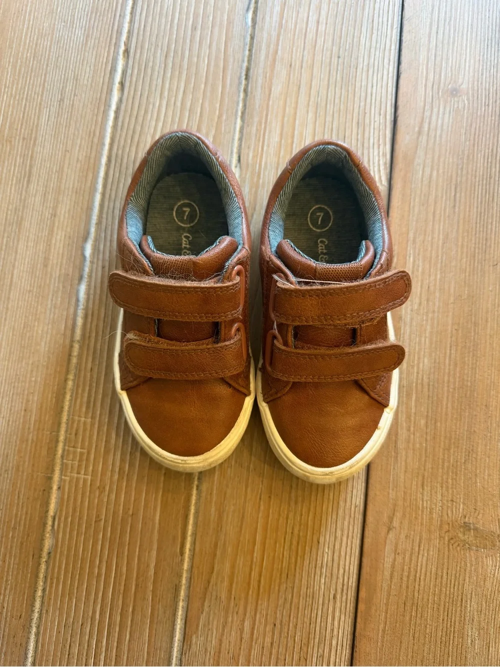 Cat & Jack Brown Velcro Toddler Sneakers